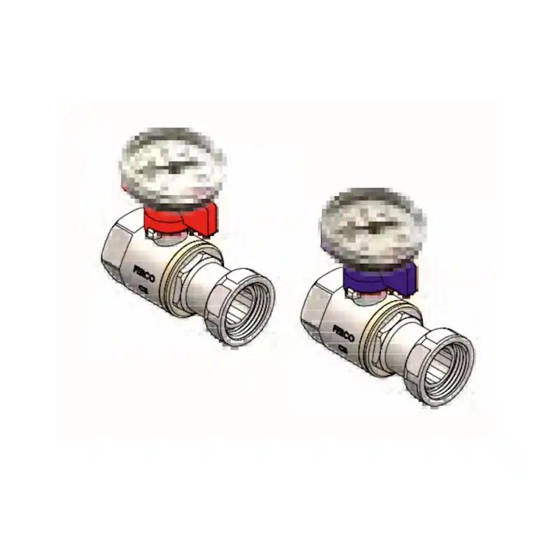 Válvula de Esfera Recta Con Termómetro FERCO HLR25M DN25 Disponible Ahora