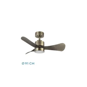 Ventilador de Techo DC ZEPELIN 18W 1900LM Cuero/Roble Stock Limitado