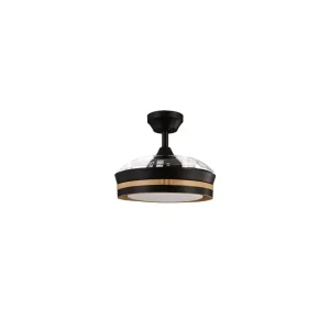 Ventilador de Techo DC VIPER Negro/Madera 48W 3 Aspas 91D Stock Limitado