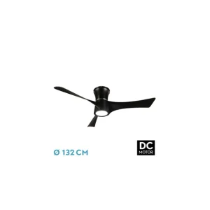 Ventilador de Techo DC TIANAS 18W Negro 3 Aspas 132D Regulable Súper Precio