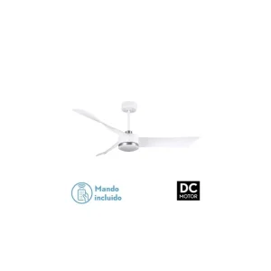 Ventilador de Techo DC TEMPEL 26W Blanco/NIQUEL 3 Aspas Promoción Exclusiva
