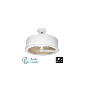 Ventilador de Techo DC TATIANA 110W Blanco/MAD.CLARA 3 Directo De Fábrica