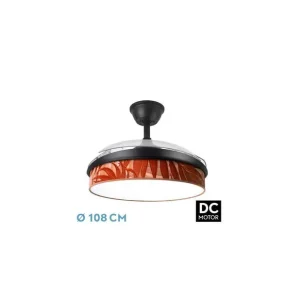 Descuento Ventilador de Techo DC MODA 72W Negro/Hoja CALDERA 108D