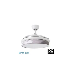 Ventilador de Techo DC MODA 72W Blanco/OLA Gris 91D 3 Aspas Barato