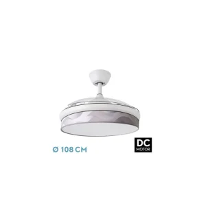 Ventilador de Techo DC MODA 72W Blanco/OLA Gris 108D 3 Aspas Descuento
