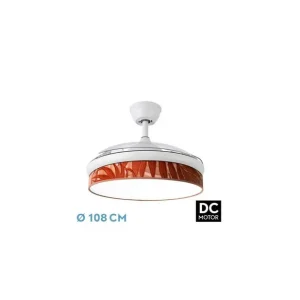 Ventilador de Techo DC MODA 72W Blanco/Hoja CALDERA 108D Económico