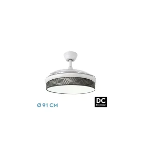 Ventilador de Techo DC MODA 72W BLANC/Tetris Gris 91D Liquidación