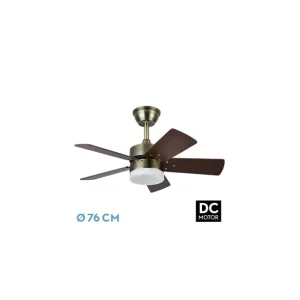 Ventilador de Techo DC MARTA 36W Cuero 5 Aspas Reversible CEREZO/Nogal Envío Exprés