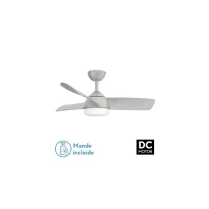 A Buen Precio Ventilador de Techo 24W DC HAUR Plata 3 Aspas 6 Intensidades 107D