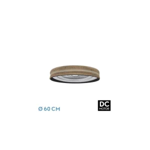 Ventilador de Techo DC NATALIA 72W Saco-Negro 60D 5 Aspas Garantía De Devolución De Dinero