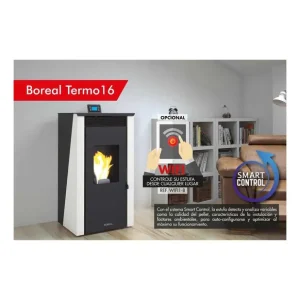 TERMOESTUFA DE PELLET DE 16 KW COLOR MARFIL BOREAL Precio De Fábrica