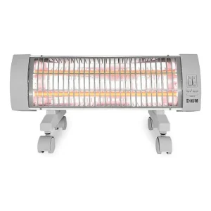 RADIADOR INFRARROJOS 1200W C/RUEDAS GRIS CALOR PARA TU HOGAR Gran Oferta