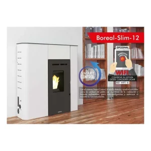 Directo De Fábrica ESTUFA PELLET EXTRAPLANA12kW NEGRO BOREAL