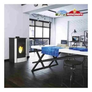 Entrega Rápida Estufa de Pellet BRONPI Rita Gris 9Kw