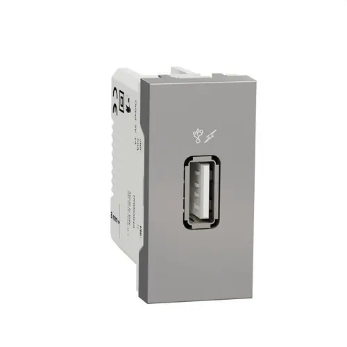 A Buen Precio CARGADOR SIMPLE USB 1A 1 MÓDULO ALUMINIO
