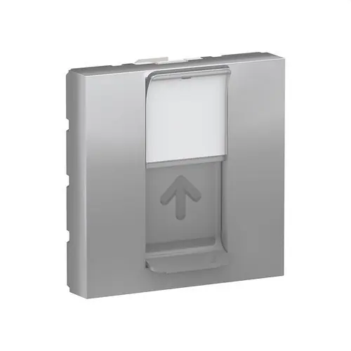 CARATULA RJ45 2 MÓDULOS KEYSTONE ALUMINIO Directo De Fábrica