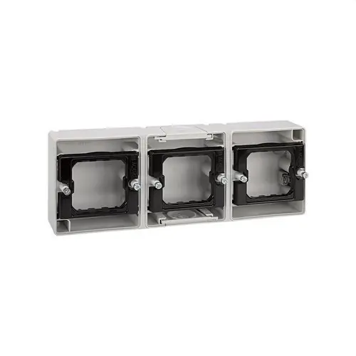 BASE DE SUPERFICIE PARA 3 ELEMENTOS HORIZONTAL SIMON 44 AQUA GRIS Oferta Flash