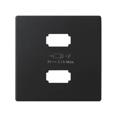 A Buen Precio PLACA CARGADOR SIMON 82 CONCEPT 2xUSB 5V 2,1A NEGRO MATE
