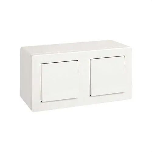 Barato CAJA DE SUPERFICIE SIMON 270 CON 2 ELEMENTOS BLANCO