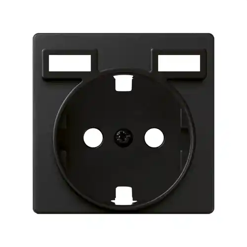 BASE DE ENCHUFE SCHUKO CON DOBLE CARGADOR USB INTEGRADO + TAPA NEGRO Popular
