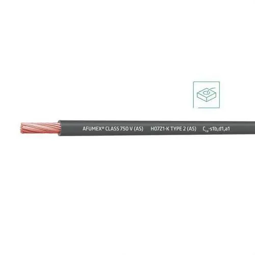 Alta Calidad CABLE AFUMEX CLASS 750V(AS)H07Z1-K TYPE 2(AS)1x2,5 GR(SE SUMINISTRA CJ.200m)