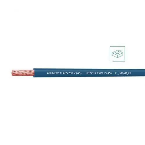 CABLE AFUMEX CLASS 750V(AS)H07Z1-K TYPE 2(AS)1x10 AZ(SE SUMINISTRA CJ.100m) Precio Económico