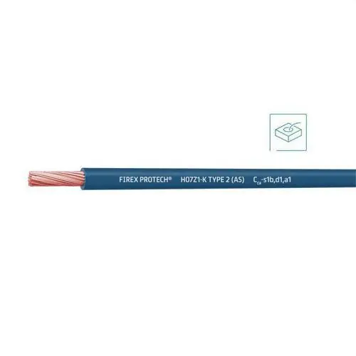 CABLE FIREX PROTECH 750V(AS)H07Z1-K TYPE 2(AS)1x1,5 AZ(SE SUMINISTRA CJ.100m) Última Versión
