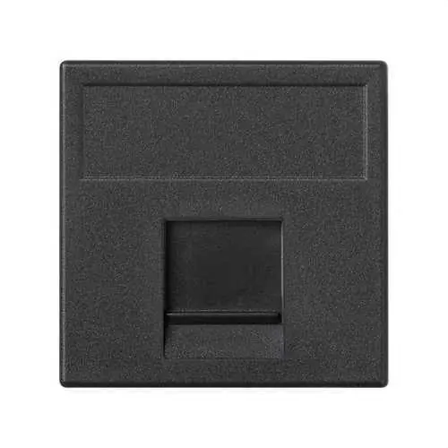 Venta Final PLACA SIMON K45 V&D PLANA CON GUARDAPOLVO PARA 1 CONECTOR INFRA+ GRIS GRAFITO