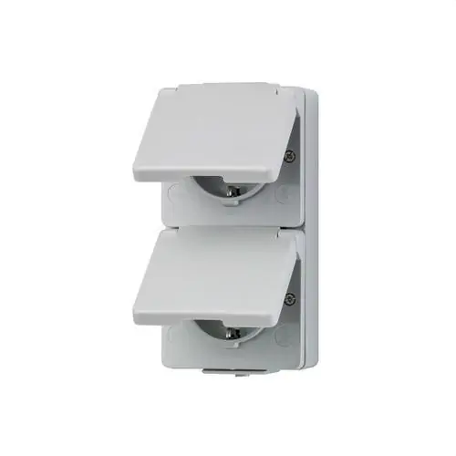 BASE ENCHUFE DOBLE ESTANCA CON TOMA TIERRA WG600 Entrega Rápida
