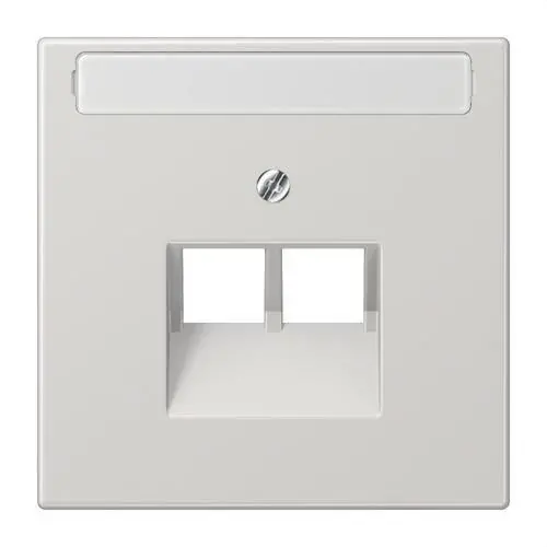Súper Precio PLACA CENTRAL 2 TOMAS TELÉFONO INSCRIPCIÓN GRIS CLARO