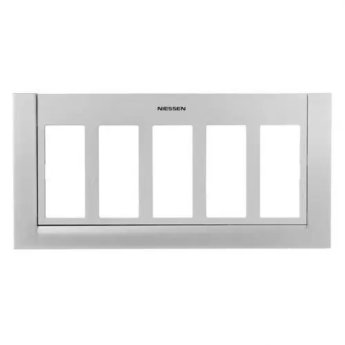 A Buen Precio PLACA PARA CAJA / ZÓCALO CON 5 COLUMNAS PLATA