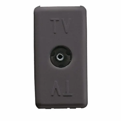 A Buen Precio BASE COAXIAL DE TV RESISTIVA 1 MÓDULO CONECTOR IEC F 9,5mm NEGRO