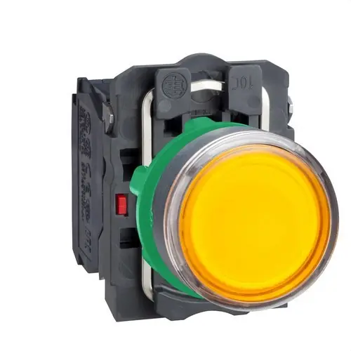 A Buen Precio PULSADOR LUMINOSO RASANTE DIÁMETRO 22 230-240V AMARILLO EMBELLECEDOR PLÁSTICO