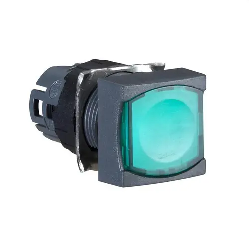 A Buen Precio CABEZA PULSADOR LUMINOSO DIÁMETRO 16 RASANTE IMPULSOR VERDE CUADRADO
