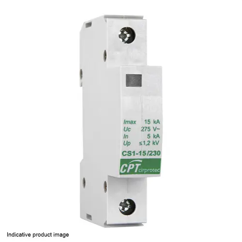 PROTECTOR UNIPOLAR tipo-2 IMAX 15kA 400V Certificado
