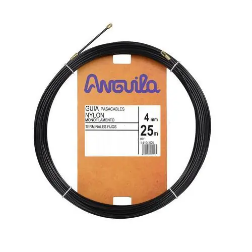 Favorito De Clientes PASACABLES FIJO FLEXIBLE NYLON 4mm 25m NEGRO