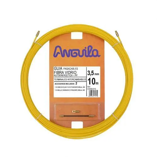 Devolución Gratuita PASACABLES FIBRA AUTOENERGÉTICA 3,5mm 40m AMARILLO