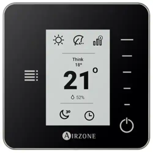 TERMOSTATO MONOFÁSICO CROMO AIRZONE THINK 8 ZONAS NEGRO Devolución Gratuita