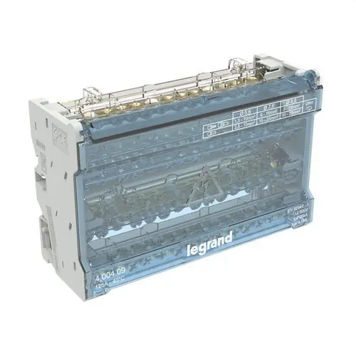 REPARTIDOR MODULAR DE BARRAS ESCALONADAS 4 POLOS, 125 A, 14 SALIDAS, 8 MÓDULOS Disponible Ahora