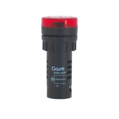 ZUMBADOR SONORO LUMINOSO 24V ROJO Oferta