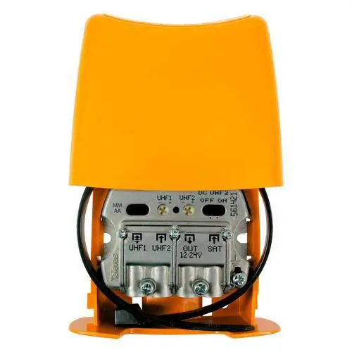 AMPLIFICADOR DE MÁSTIL 12..24V 3E/1S 1,5dB UHF-UHF-FIMIX Novedad