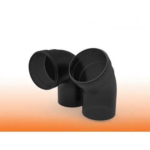 CODO CHIMENEA 90º M-H DIÁMETRO 80mm POLIPROPILENO NEGRO No Te Lo Pierdas