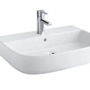 Compra Hoy LAVABO MID 60x45cm SOBRE-ENCIMERA CON REBOSADERO + JUEGO FIJACIÓN BLANCO