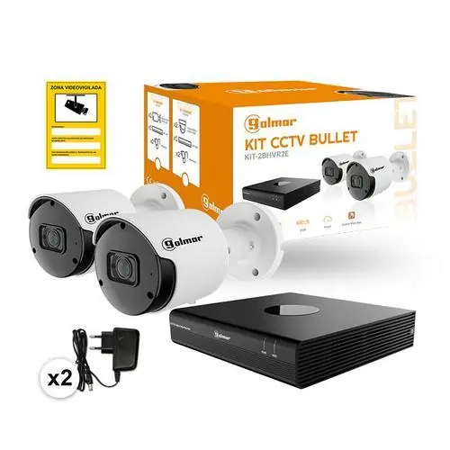 KIT 2BHVR2E CON DVR Y 2 BULLET AOC 230x215x47mm Precio Bajo
