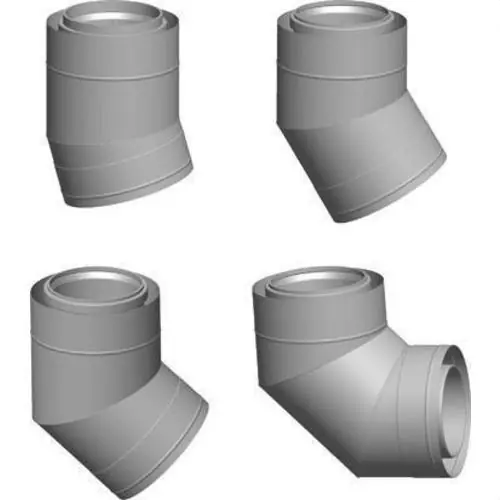 CODO 15° PARA SALIDA AIRE HUMO DN160/225 EN ACERO INOXIDABLE/POLIPROPILENO Mejor Precio