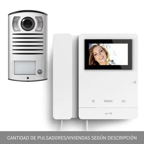 KIT VIDEO 2 VIVIENDAS 2 HILOS, PLACA LÍNEA 2000 Y DOS MONITORES SERIE 8 Comprar En Línea