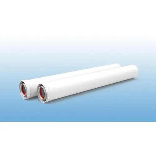 TUBO CHIMENEA COAXIAL M-H DIÁMETRO 60 100x2000mm ALUMINIO BLANCO Disponible Ahora
