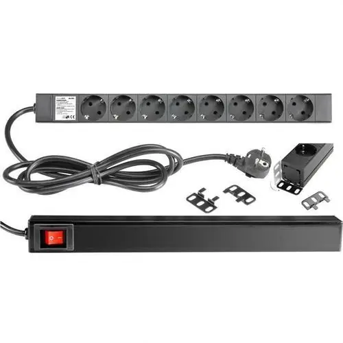 BASE DE 8 ENCHUFES PARA RACK DE 19" (1u) Precio De Fábrica