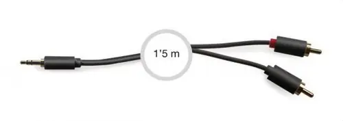 CONEXIÓN AUDIO JACK 3,5mm ESTÉREO 2 RCA 1,5m NEGRO Descuento
