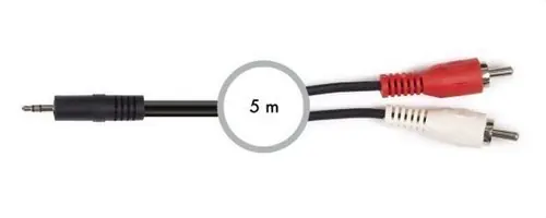 CONEXIÓN AUDIO JACK 3,5mm ESTÉREO 2 RCA MACHO-MACHO 5m Promoción
